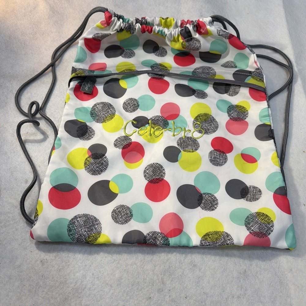 Thirty-One Cinch Sac Backpack #3039 "Celebr8" Embroidery -‎ Punch Bowl